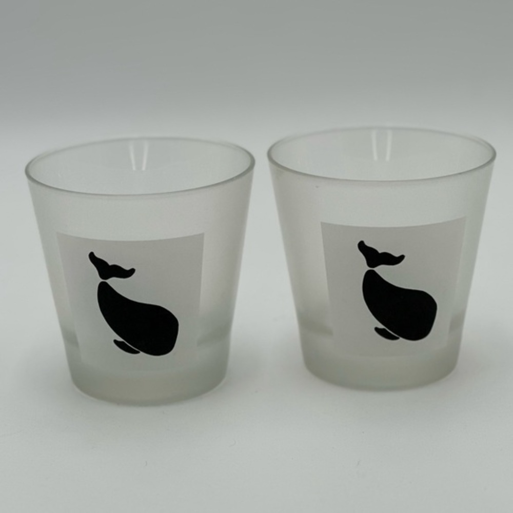 Dartington Frosted Whale Old Fashion Glasses set of 2 Made in France